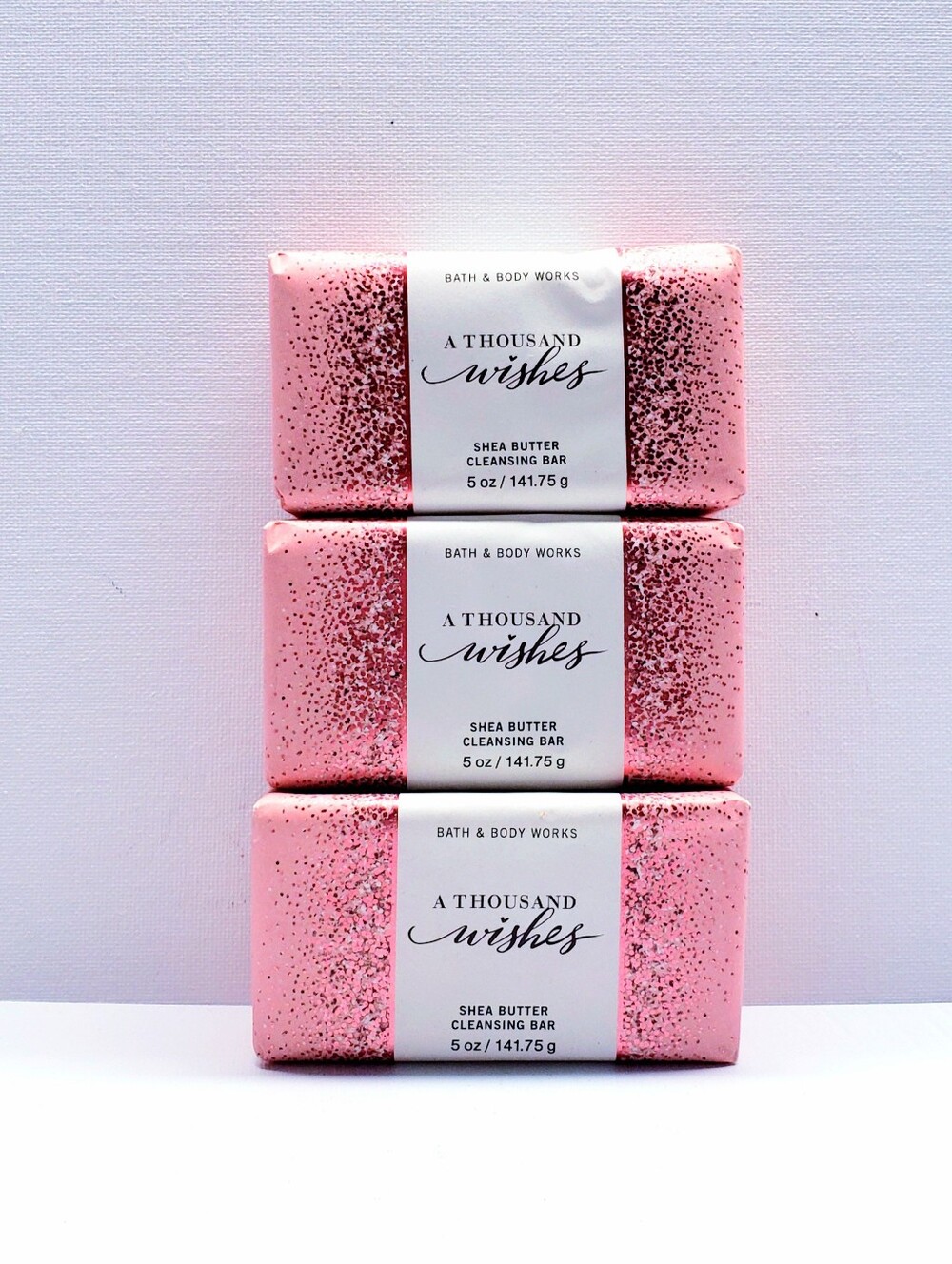Bath & Body Works A THOUSAND WISHES Shea Butter Cleansing Bar Soap, 5 oz (3 Pcs)